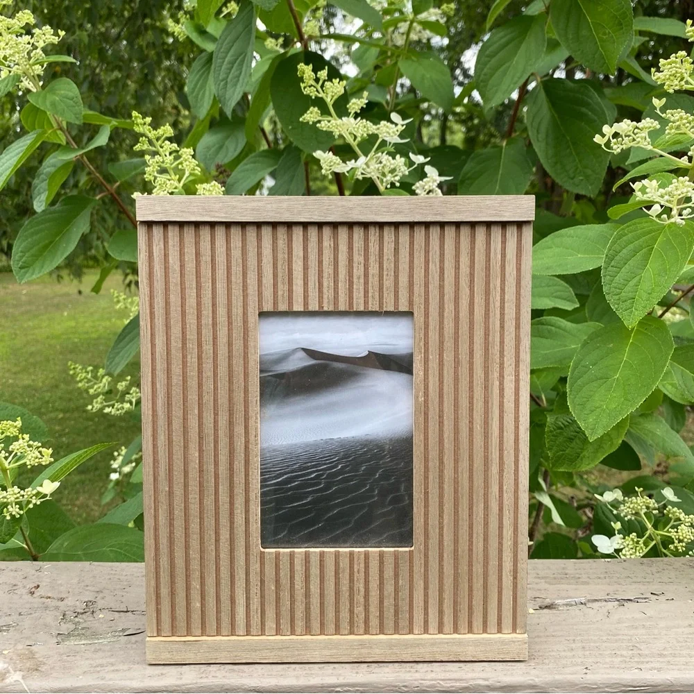 Threshold 4X6 Fluted Frame slats natural wooden picture frame farmhouse cottage